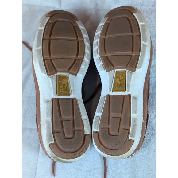 Samuel Hubbard New Endeavor Boat Shoe Men 9.5 Saddlebag Tan Leather/Vibram Soles - Picture 8 of 8